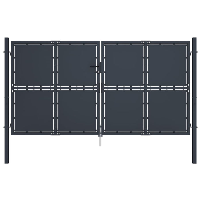 Garden Gate Steel 300x175 cm Anthracite