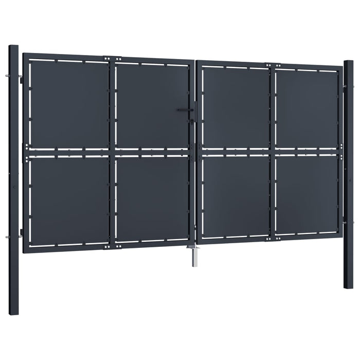 Garden Gate Steel 300x175 cm Anthracite