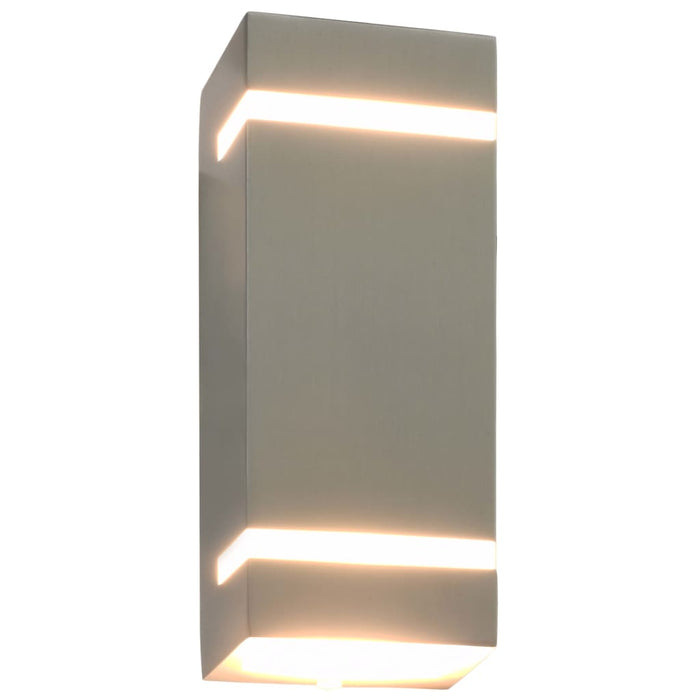 Outdoor Wall Lights 2 pcs 35 W Silver Rectangular