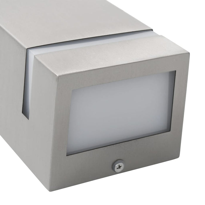 Outdoor Wall Lights 2 pcs 35 W Silver Rectangular