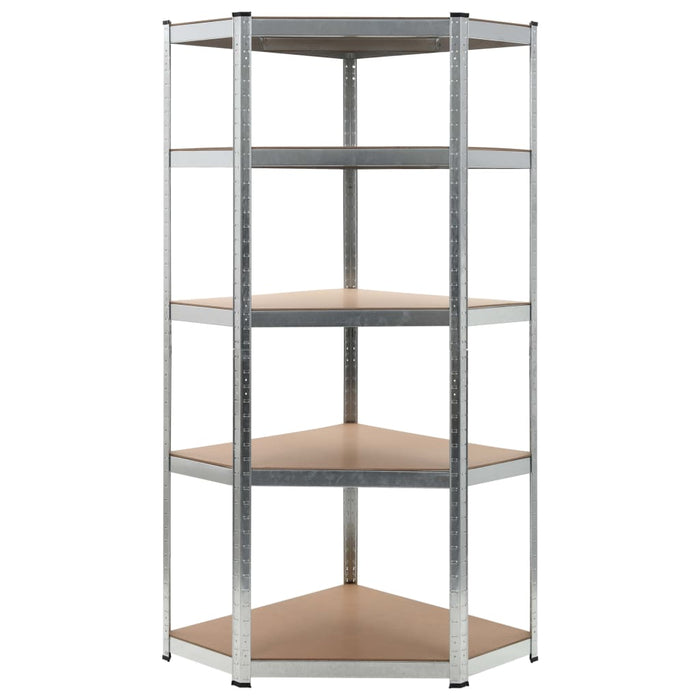 Storage Shelf Silver 75x75x180 cm Steel and MDF