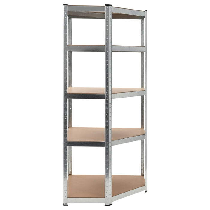 Storage Shelf Silver 75x75x180 cm Steel and MDF