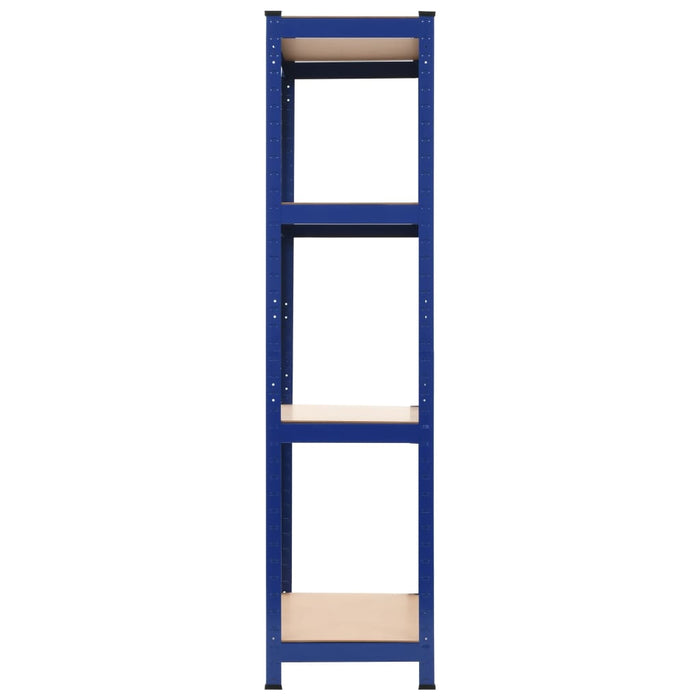 Storage Shelf Blue 80x40x160 cm Steel and MDF