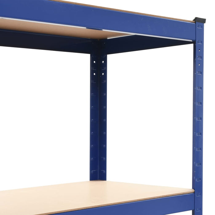 Storage Shelf Blue 80x40x160 cm Steel and MDF