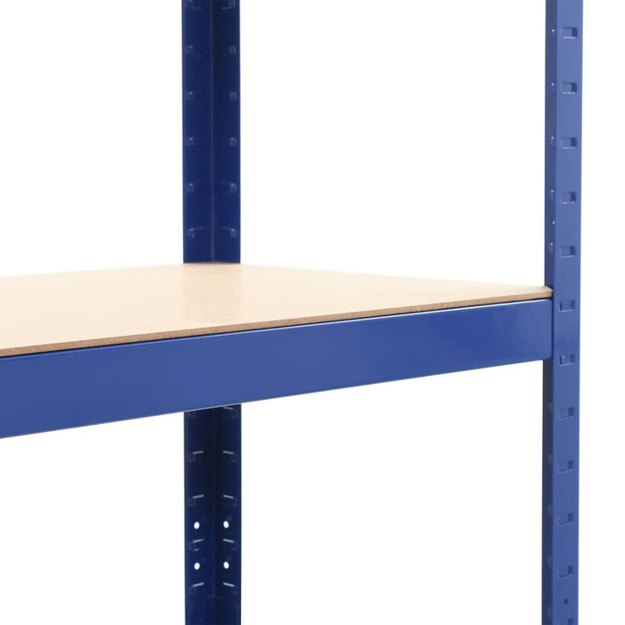 Storage Shelf Blue 80x40x160 cm Steel and MDF