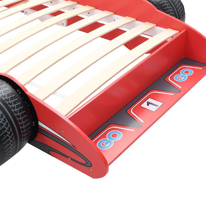 Children's Race Car Bed 90x200 cm Red