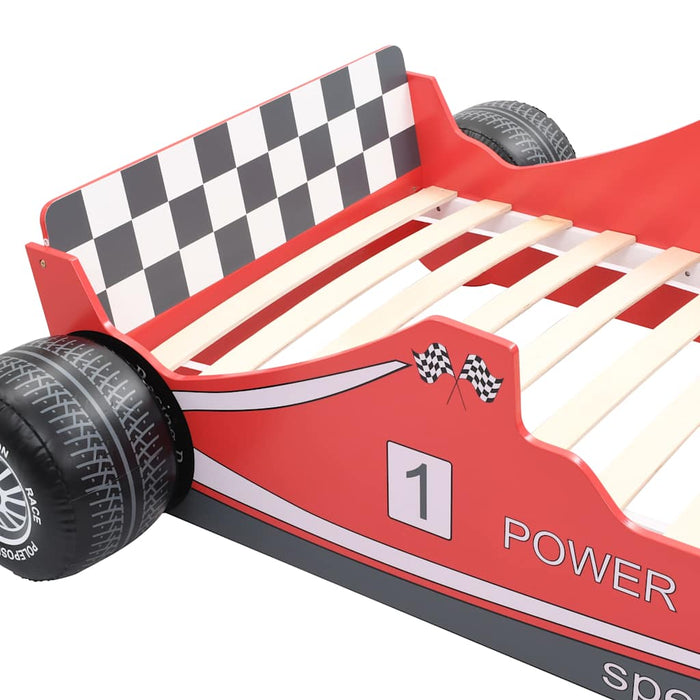 Children's Race Car Bed 90x200 cm Red