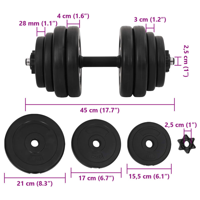 Dumbbells 2x15 kg