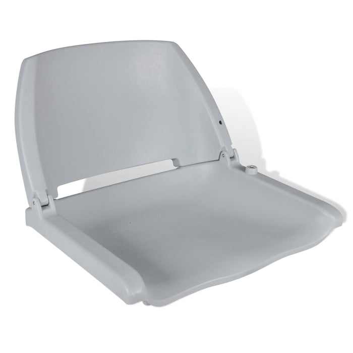 Boat Seat Foldable Backrest No Pillow Grey 48x51x41 cm