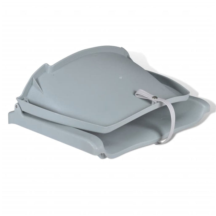 Boat Seat Foldable Backrest No Pillow Grey 48x51x41 cm