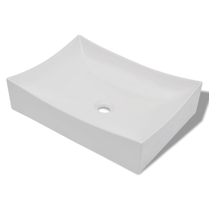 Bathroom Ceramic Porcelain Sink Art Basin White High Gloss