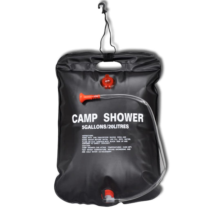 Camp Shower Solar Shower Outdoor Bath 20 L 2 pcs