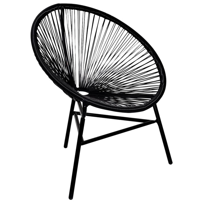 Scaun Garden Moon Poly Rattan Negru