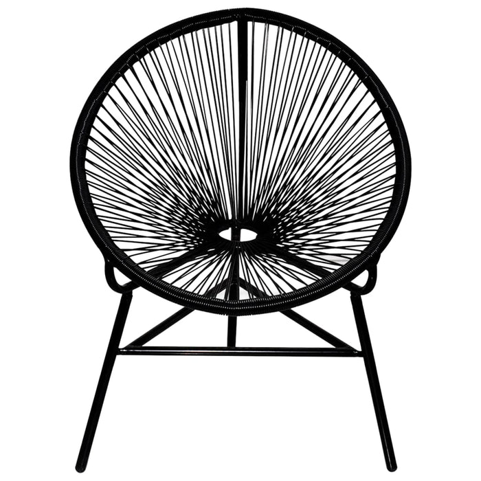 Scaun Garden Moon Poly Rattan Negru