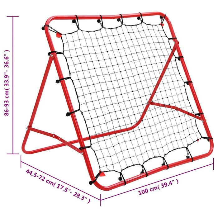 Регулируема футболна топка Kickback Rebounder 100 x 100 cm