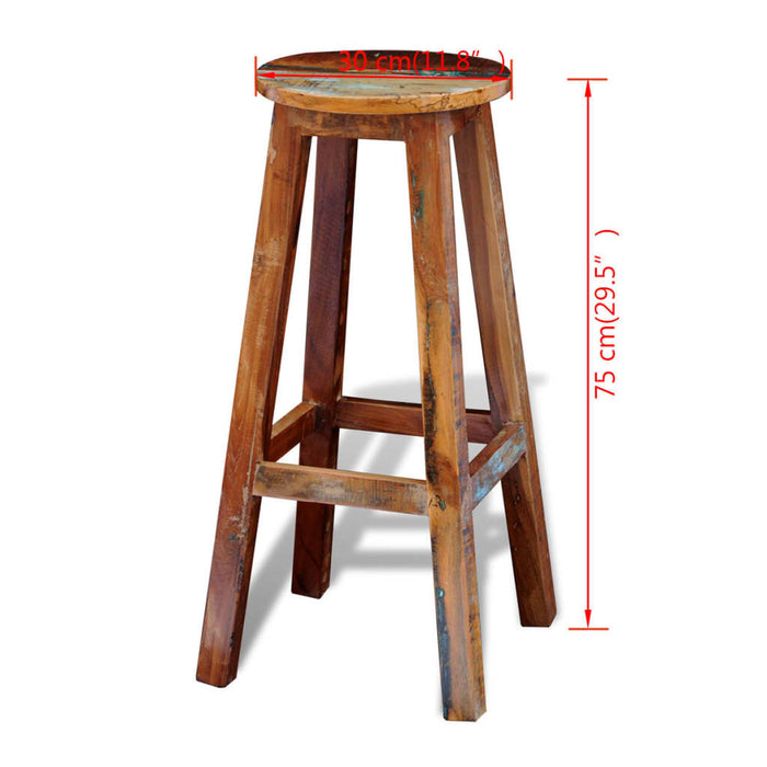 Bar Stool Solid Reclaimed Wood