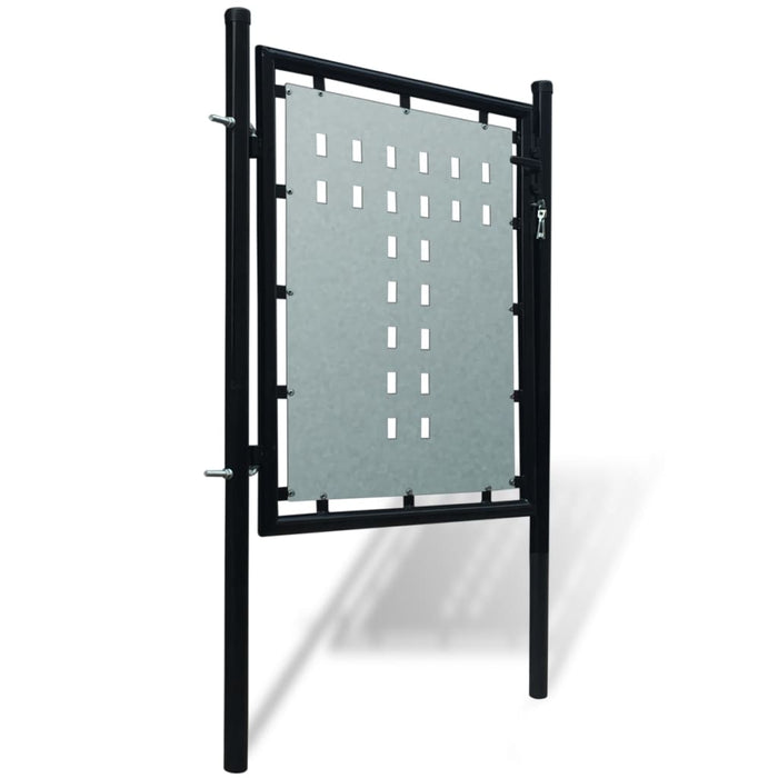 Black Single Door Fence Gate 100 x 150 cm