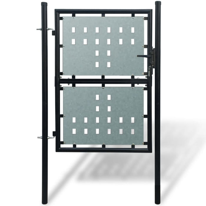 Black Single Door Fence Gate 100 x 175 cm