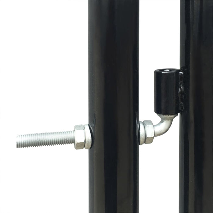 Black Double Door Fence Gate 300 x 150 cm