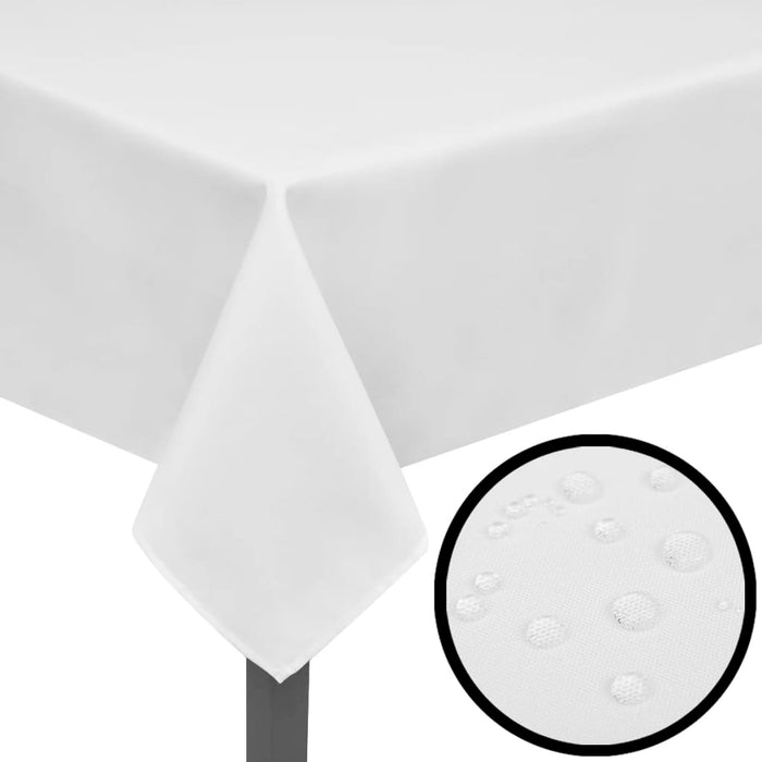 5 Tablecloths White 170 x 130 cm