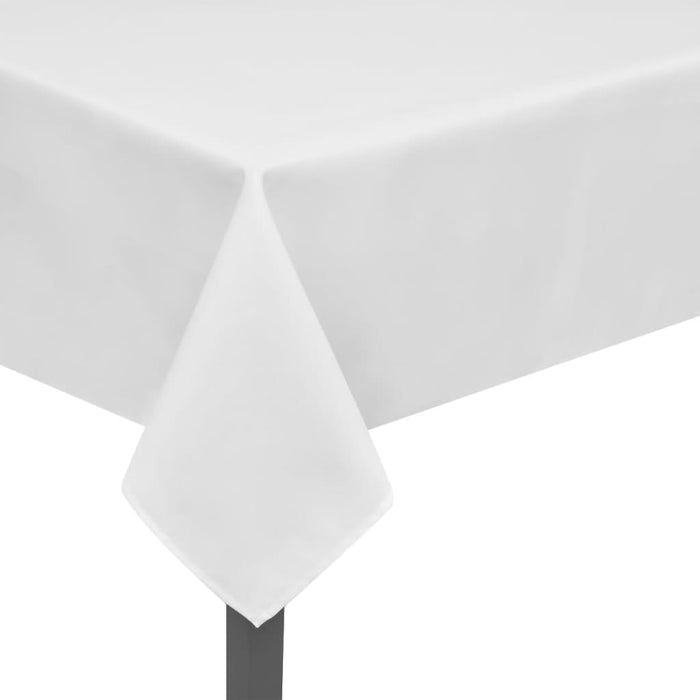 5 Tablecloths White 170 x 130 cm