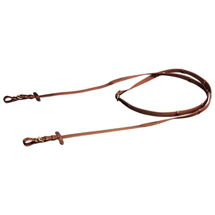 Leather Flash Bridle with Reins and Bit Brown Full