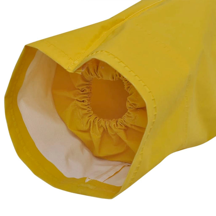 Waterproof Heavy-duty 2-piece Rain Suit with Hood Yellow XXL