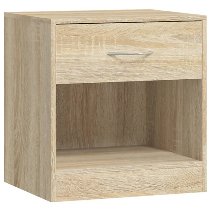 Nightstand 2 pcs with Drawer Oak Colour