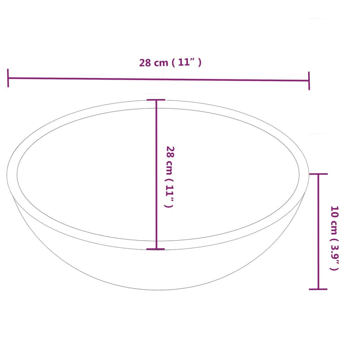 Chiuveta Ceramica Rotunda Diam. 280 mm (nu pentru vânzări individuale / blocate toate în blocuri)