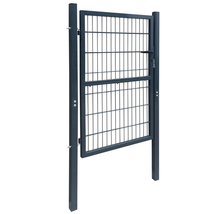 Fence Gate Steel 106x248 cm Anthracite