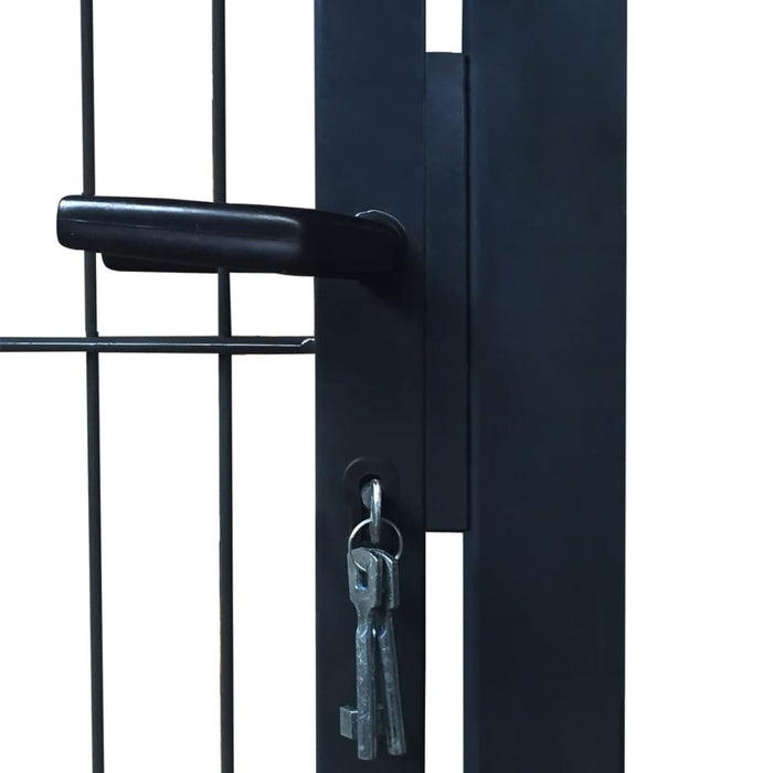 Fence Gate Steel 106x248 cm Anthracite