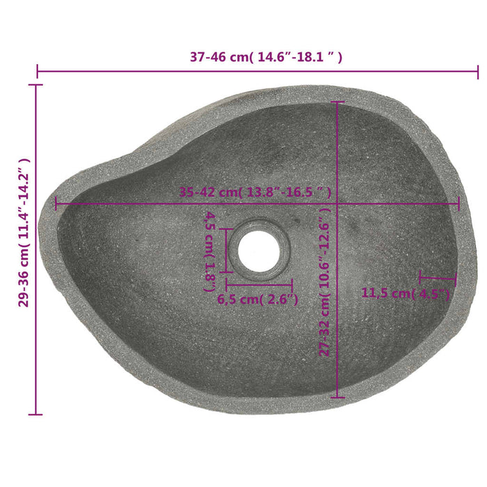 Басейн Речен камък Овал (37-46)x(29-36) cm