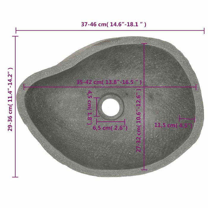 Басейн Речен камък Овал (37-46)x(29-36) cm