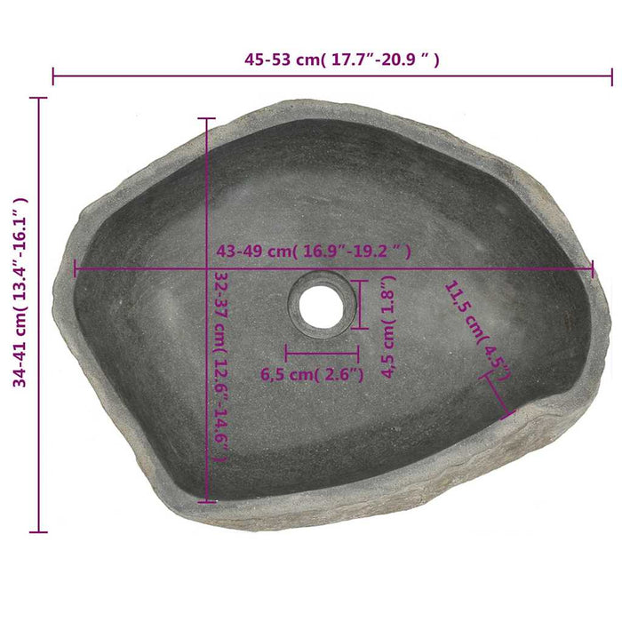 Бассейн Речной Камень Овальный (45-53)x(34-41) см