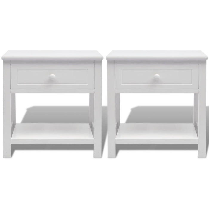 Bedside Cabinets 2 pcs Wood White