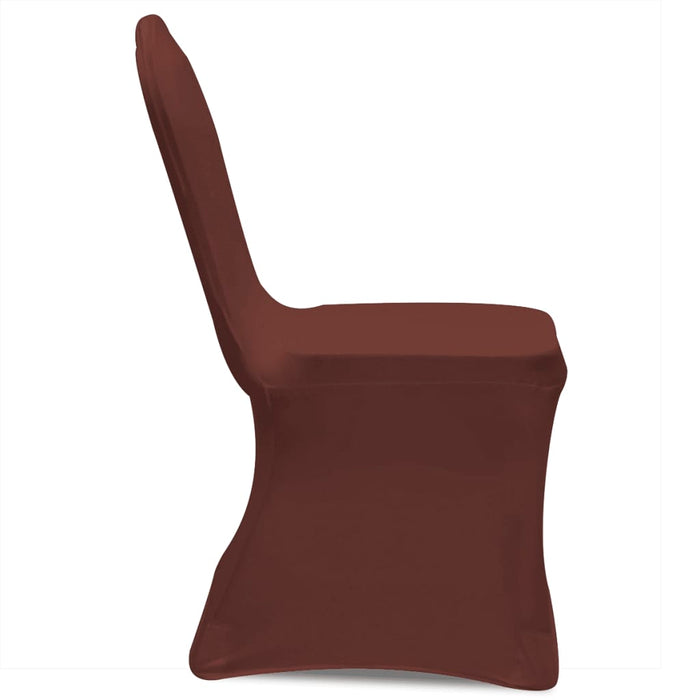 Stretch Chair Cover 6 pcs Brown