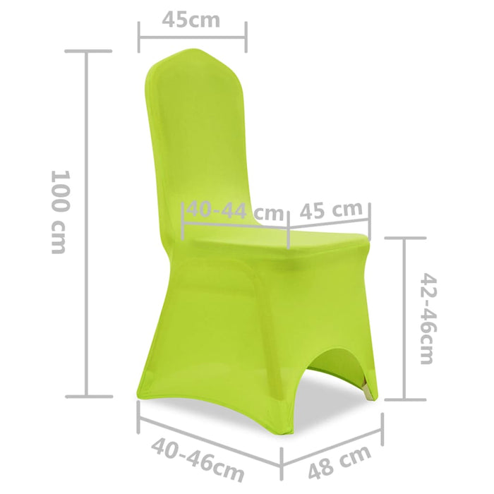 Stretch Chair Cover 6 pcs Green