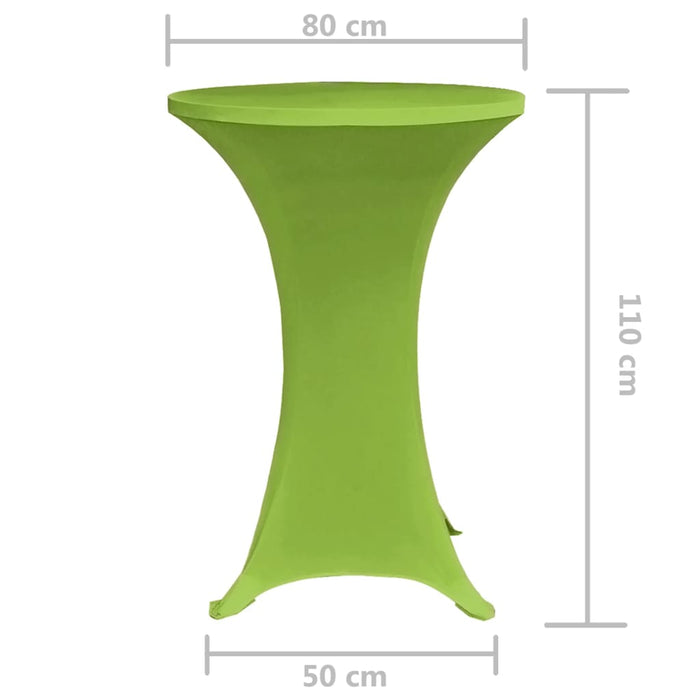 Stretch Table Cover 2 pcs 80 cm Green