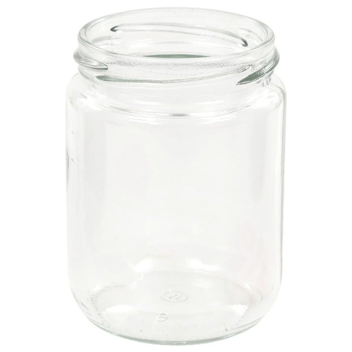 Glass Jam Jars with White and Red Lid 48 pcs 230 ml