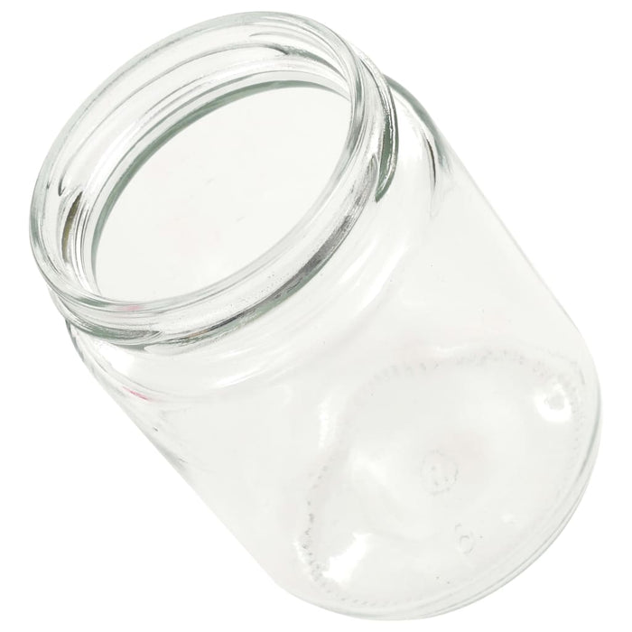 Glass Jam Jars with White and Red Lid 48 pcs 230 ml