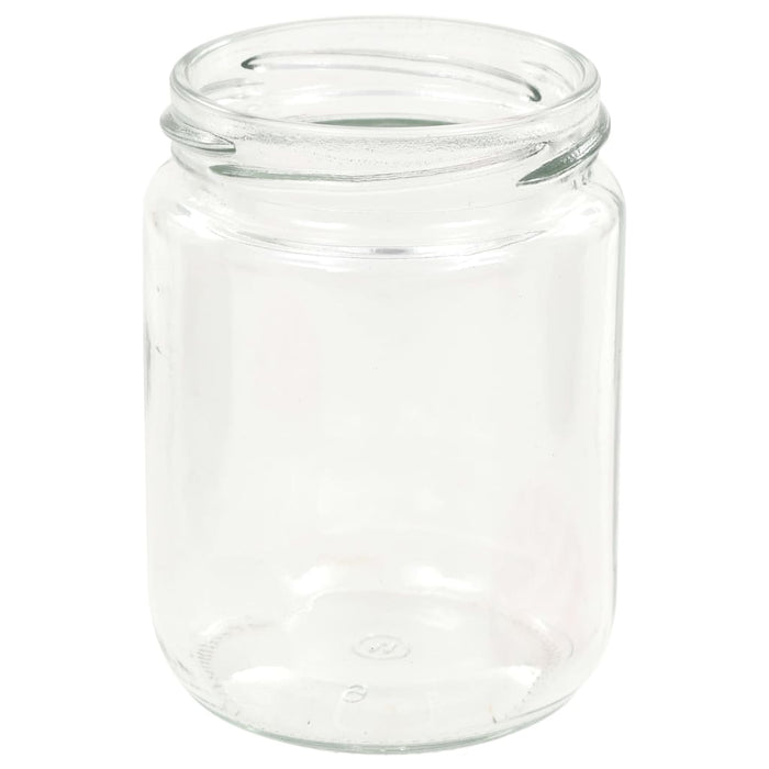 Glass Jam Jars with White and Red Lid 96 pcs 230 ml