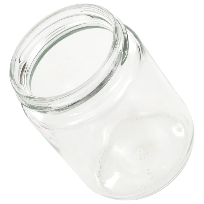 Glass Jam Jars with White and Red Lid 96 pcs 230 ml