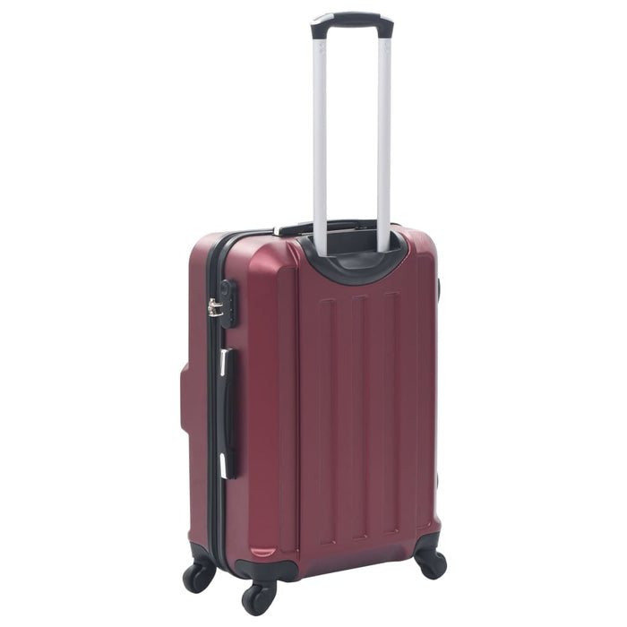 Hardcase Trolley Set 3 pcs Wine Red ABS