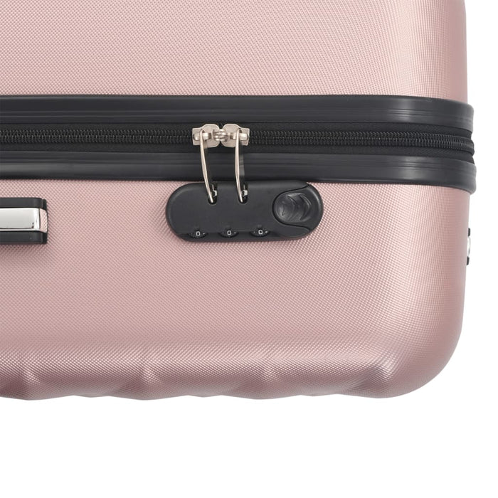 Hardcase Trolley Set 3 pcs Rose Gold ABS