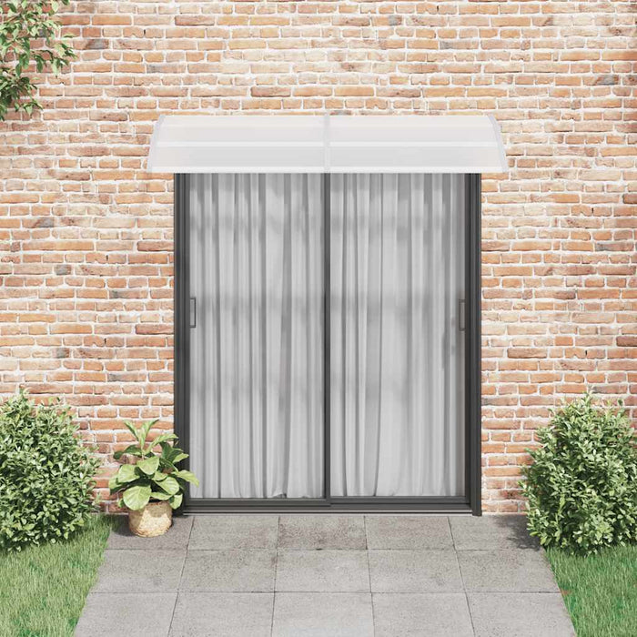 Door Canopy Grey and Transparent 200x75 cm PC