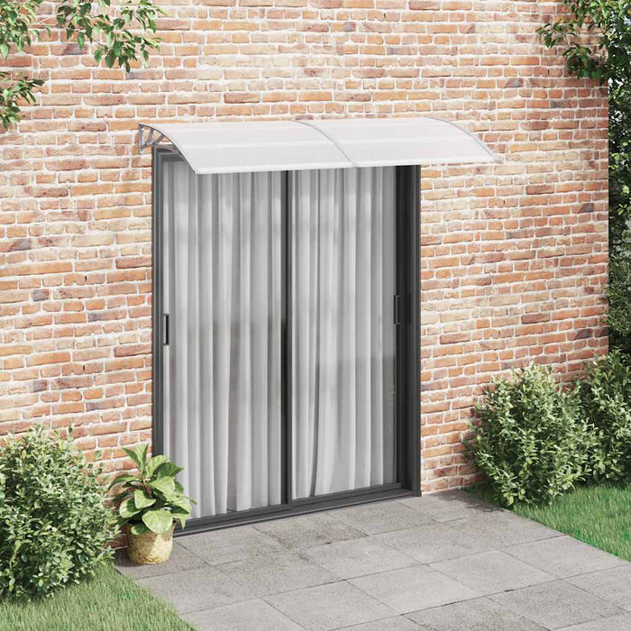 Door Canopy Grey and Transparent 200x75 cm PC