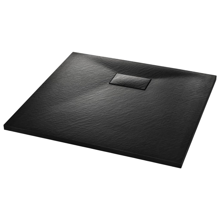 Shower Base Tray SMC Black 90x80 cm