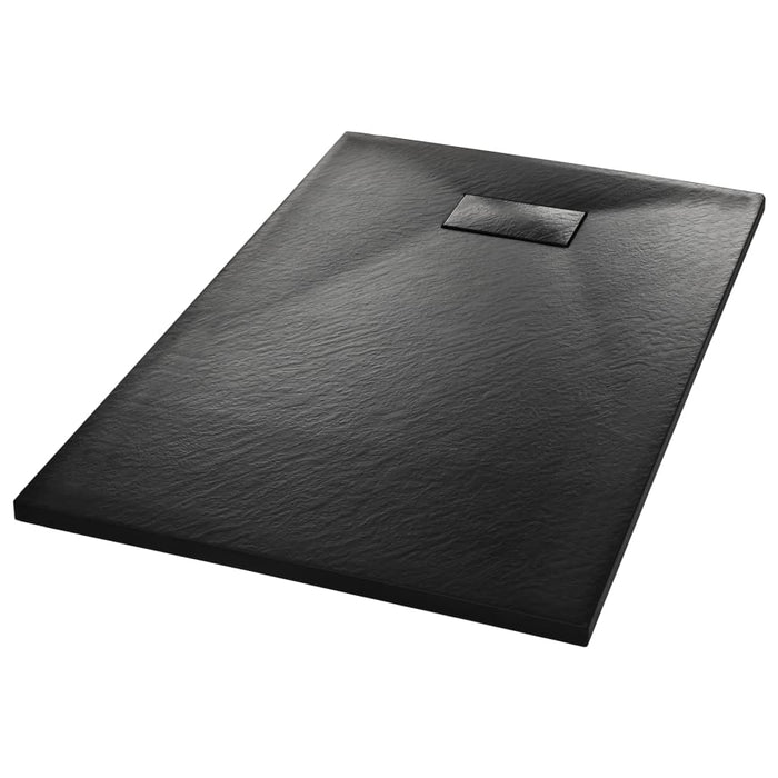 Shower Base Tray SMC Black 100x80 cm