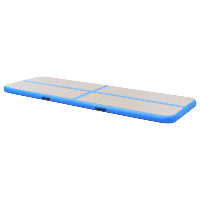 Inflatable Gymnastics Mat with Pump 800x100x10 cm PVC Blue