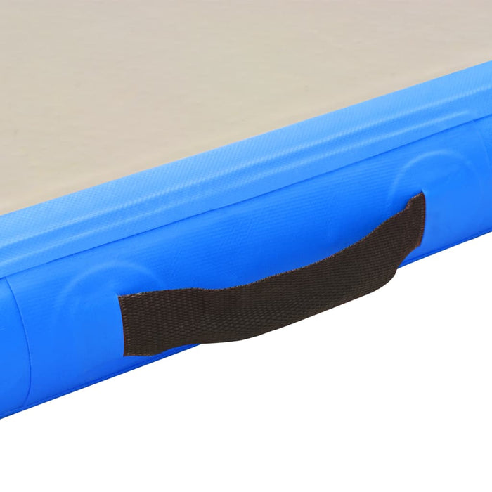 Inflatable Gymnastics Mat with Pump 800x100x10 cm PVC Blue